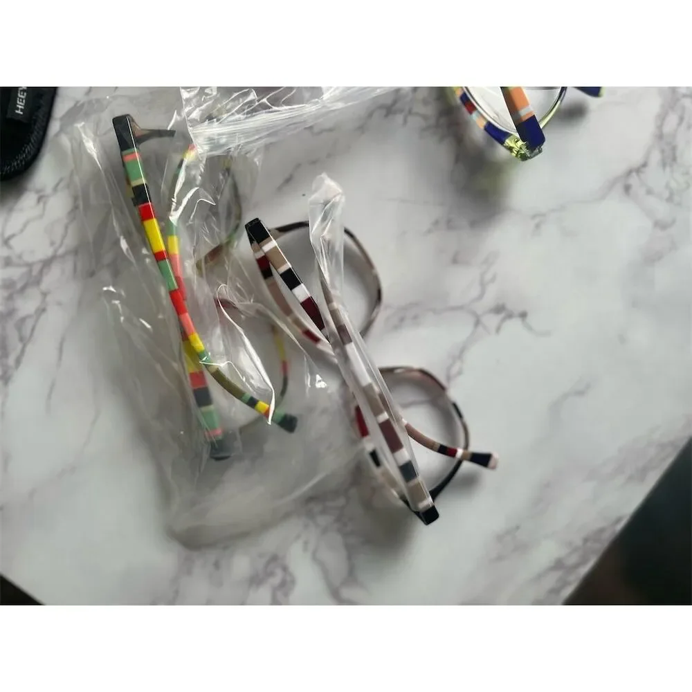 HEEYYOK Women's‎ Cat Eye Reading Glasses 4.50Pack Colorful Patterns